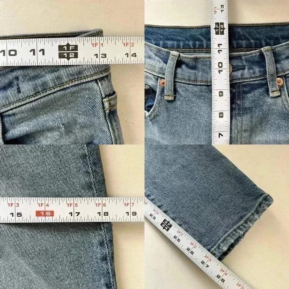 GAP High Rise True Skinny Ankle Jeans Distressed Denim Stretch Blue Size 25 - Picture 10 of 13